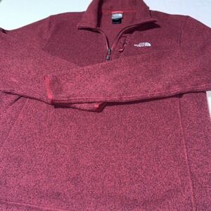 The North Face Sweater Men's Medium Maroon‎ Gordon Lyons 1/4 Zip Fleece Pullover